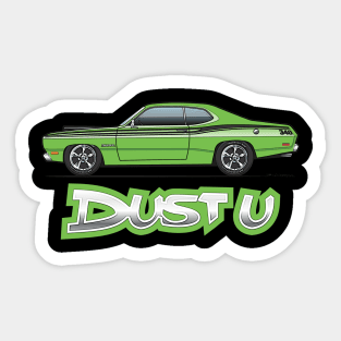 Dust U Green Sticker